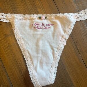 Victoria’s Secret light pink cotton v-string panties